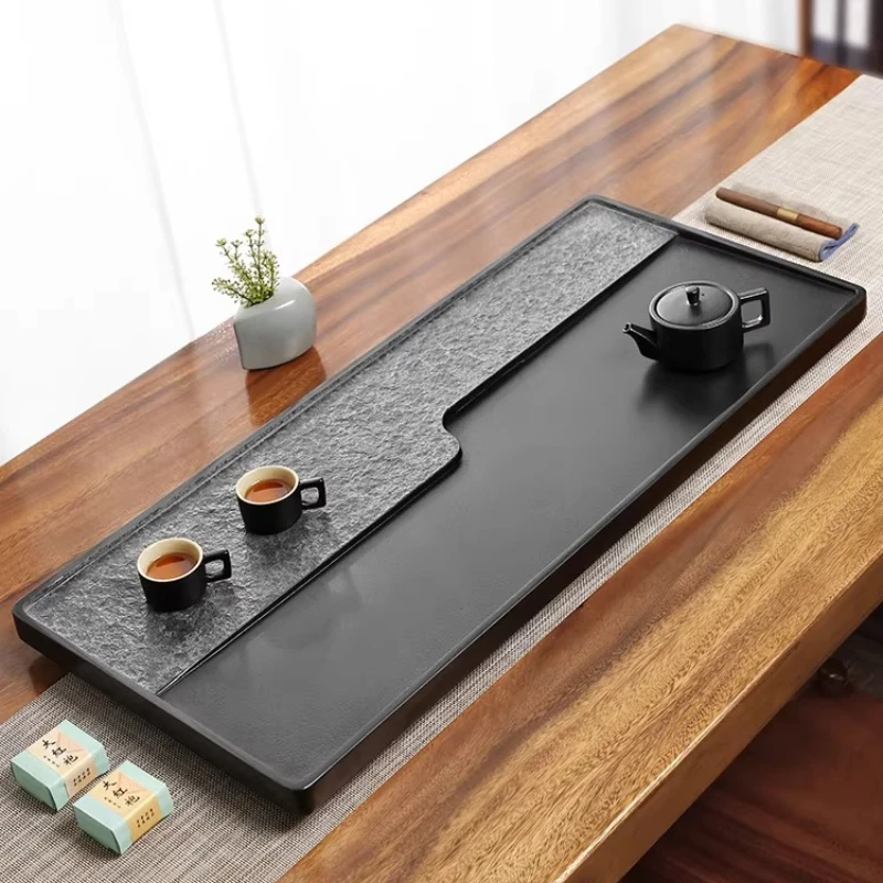 Nordic Original Tea Tray Modern Vintage office Gongfu Rectangular Tea Tray Accessories Marble bandejas madera Rectangular Tray