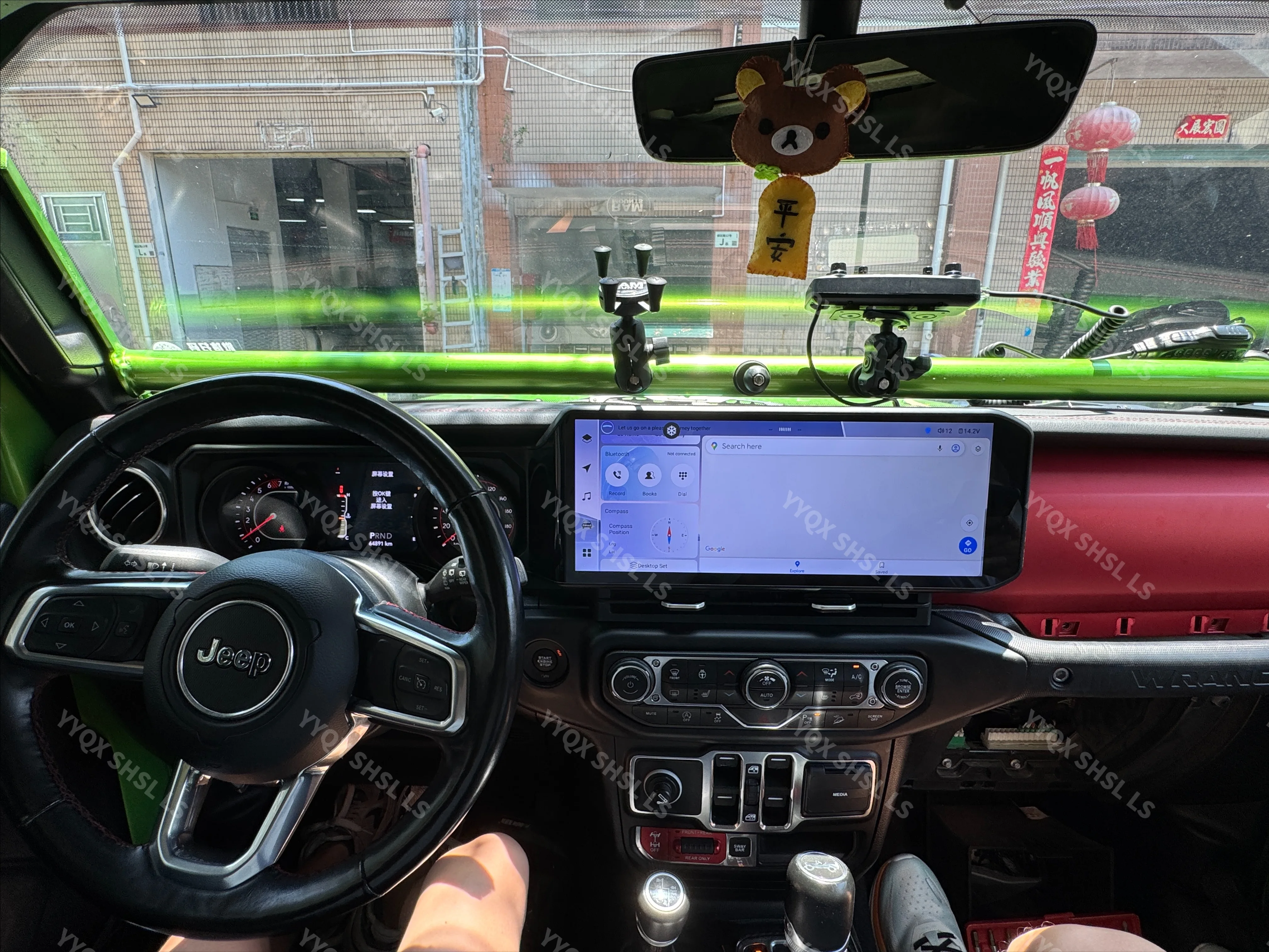 

yyqx ls Car Multimedia Upgrade for Jeep Wrangler 2018-2022 15" Android Car Audio Stereo GPS Navigation Carplay Android WIFI