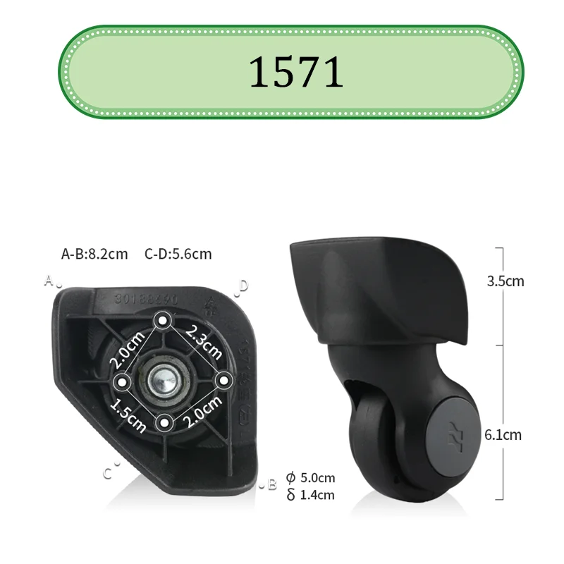 For LOJEL 1571 Universal Wheel Replacement Suitcase Silent Smooth Shock Absorbing Durable Convenient Accessories Caster Wheels