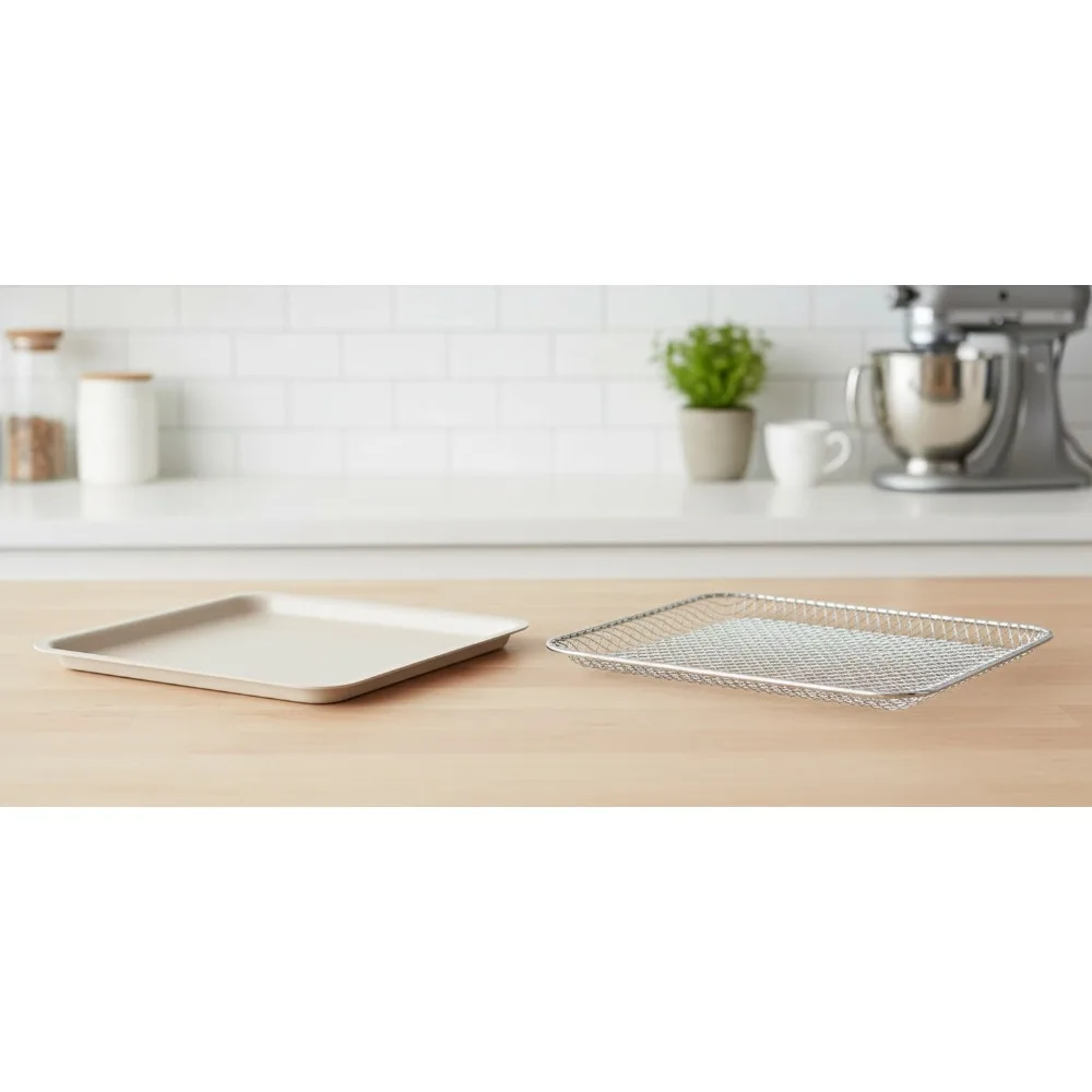 

Premium Air Fryer Accessories Kit | Extra Basket & Nonstick Bake Pan | 360° Crispy Cooking, Oven Safe, Eco-Friendly