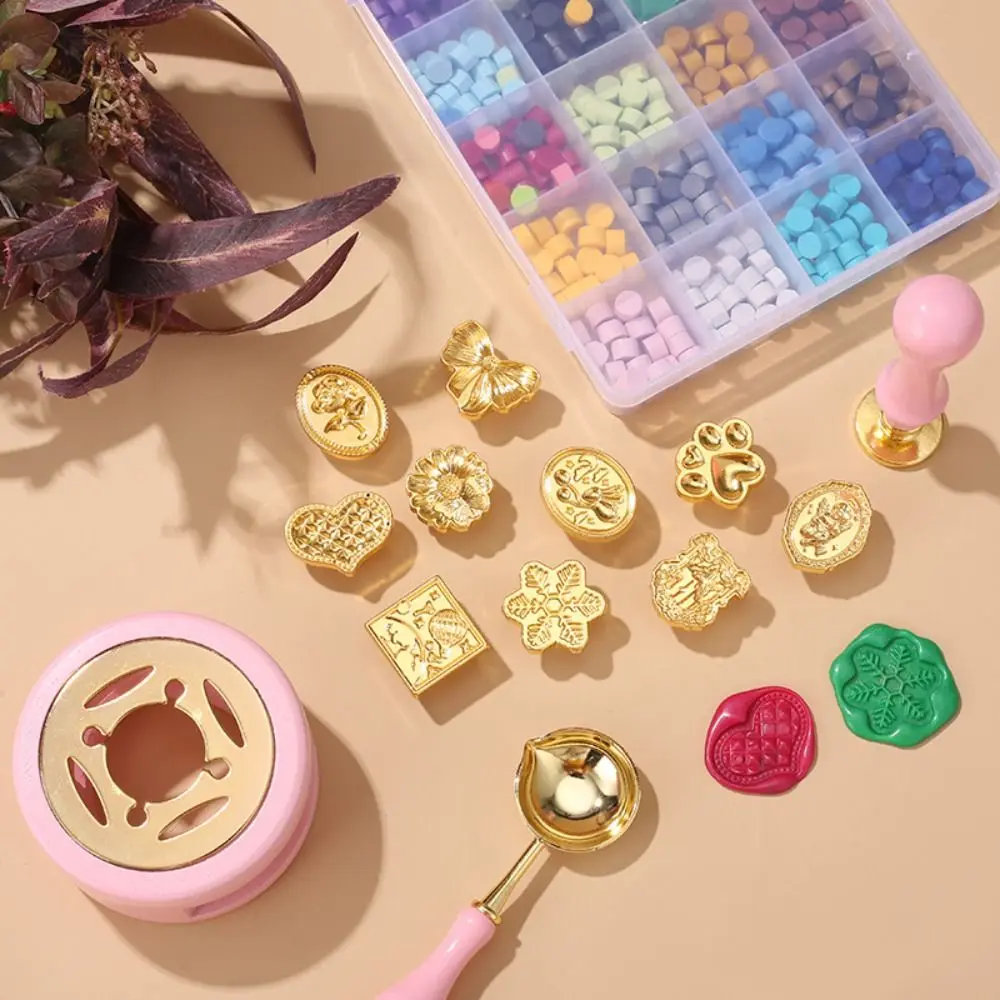 DIY 도구 로즈 실링 왁스 씰 헤드 유럽 스타일 꽃 레트로 실링 왁스 스탬프 헤드 나비 눈송이