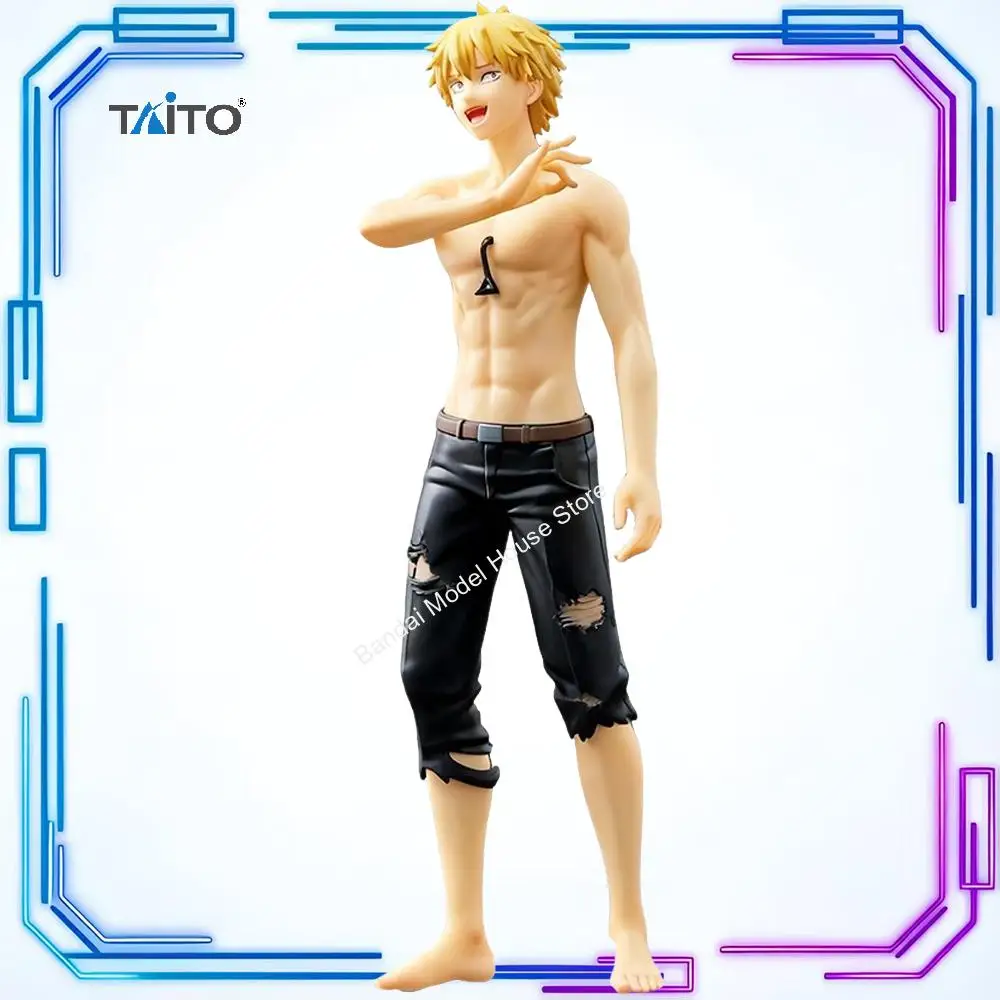 In Stock Taito Original Genuine Anime Chainsaw Man Denji 18cm Collections Model Toys Figure Birthday Gift