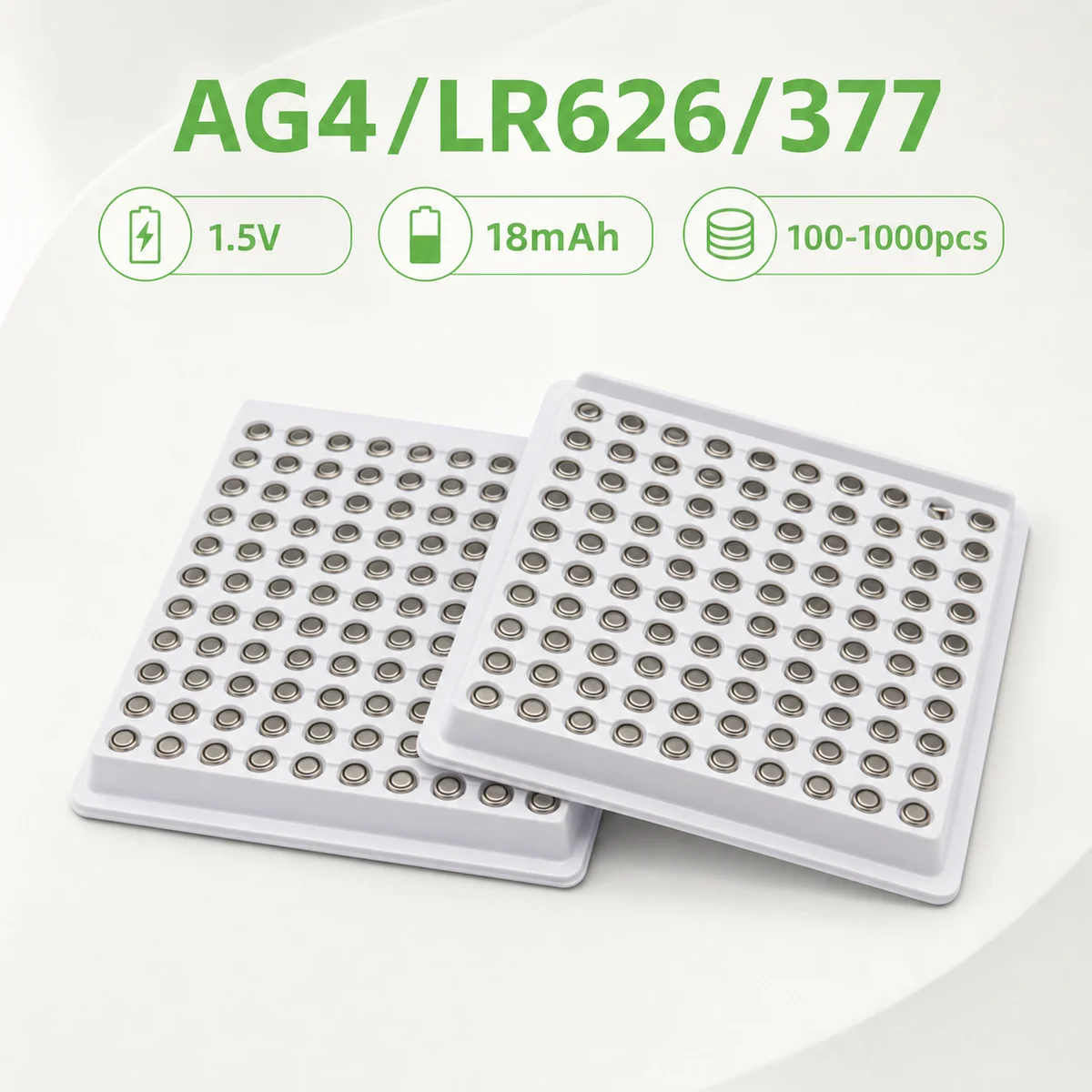 Button Cell Battery AG4 LR626 377 SR626SW 1.55V 100-500PCS Replacement For Watch Remote Control Toy Alarm Medical Devices