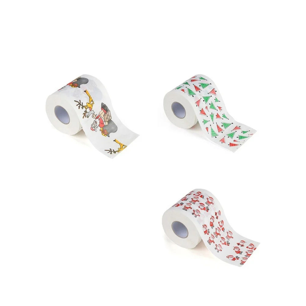 Kerstboom Tissue Roll Santa Gedrukt Keuken Badkamer Papieren Handdoek Kerst Tafel Tissue Voor Home Party Decor