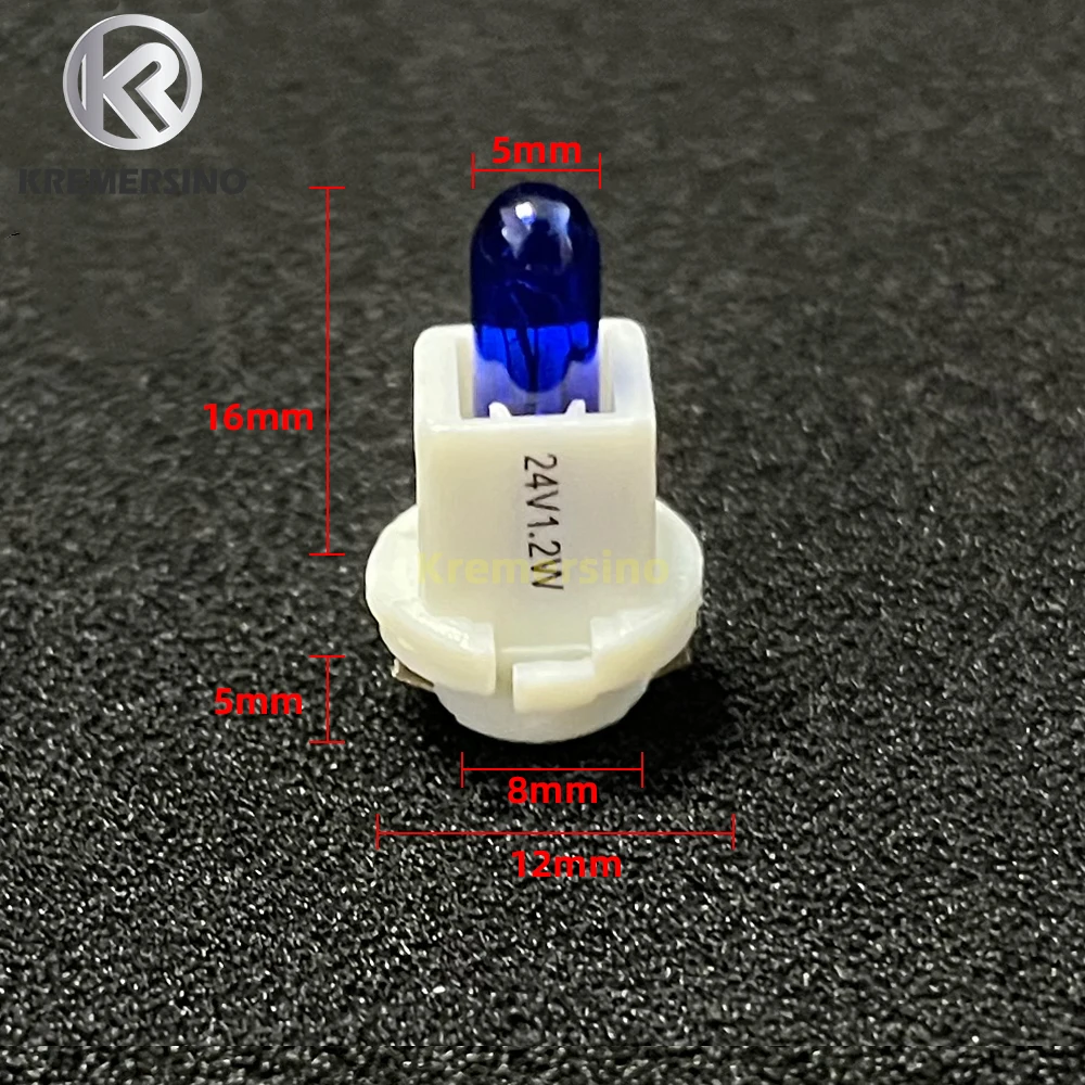 10pcs Bulbs Lamps for Audi Mercedes Benz BMW Opel Volvo Dashboard Instrument 24V 1.2W  Blue White Socket