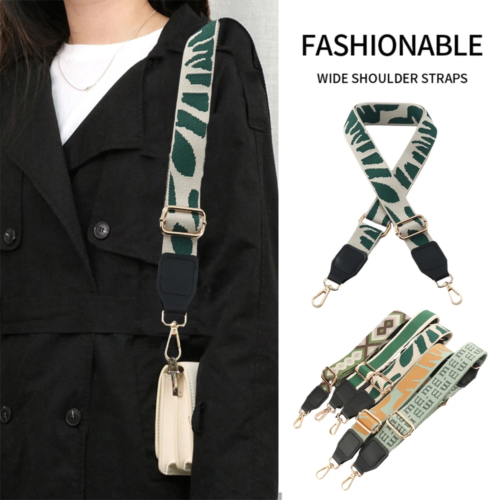 

Handbag Strap Green Series With Leather Replacement Adjustable Strap Bag Part Holding Strip Carrying Fashion Crossbody Bag Belt