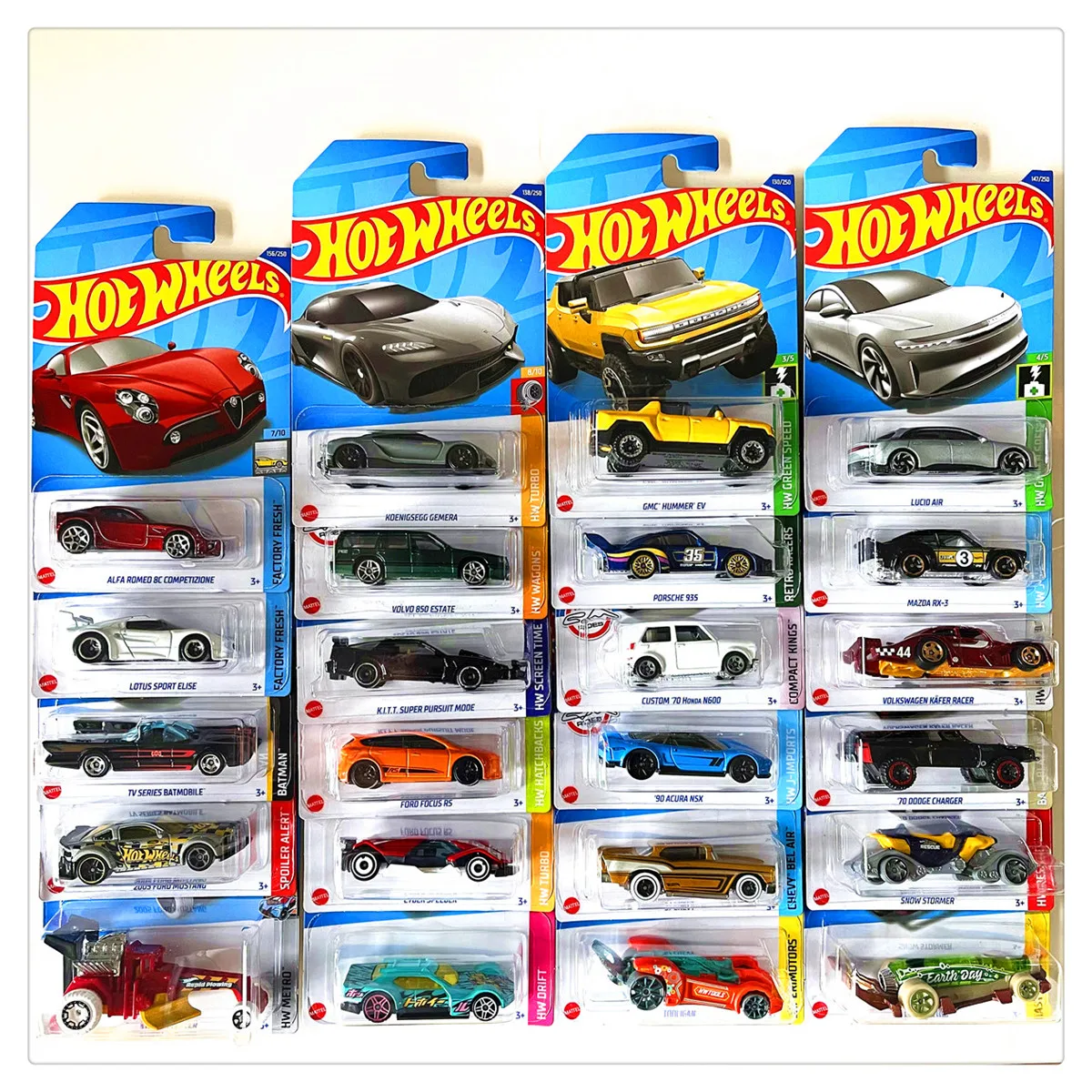 Mixed Batch Original Hot Wheels 5 To 72 Car Alloy Model Multi Type Design Simulation Real Fantasy Vehicle Toys for Children Gift