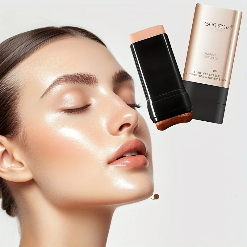 Foundation Eraser, Stick Concealer, Water, Moist Light Brightening, Natural Color Foundation Covers Acne, Dark Under-eye Makeup