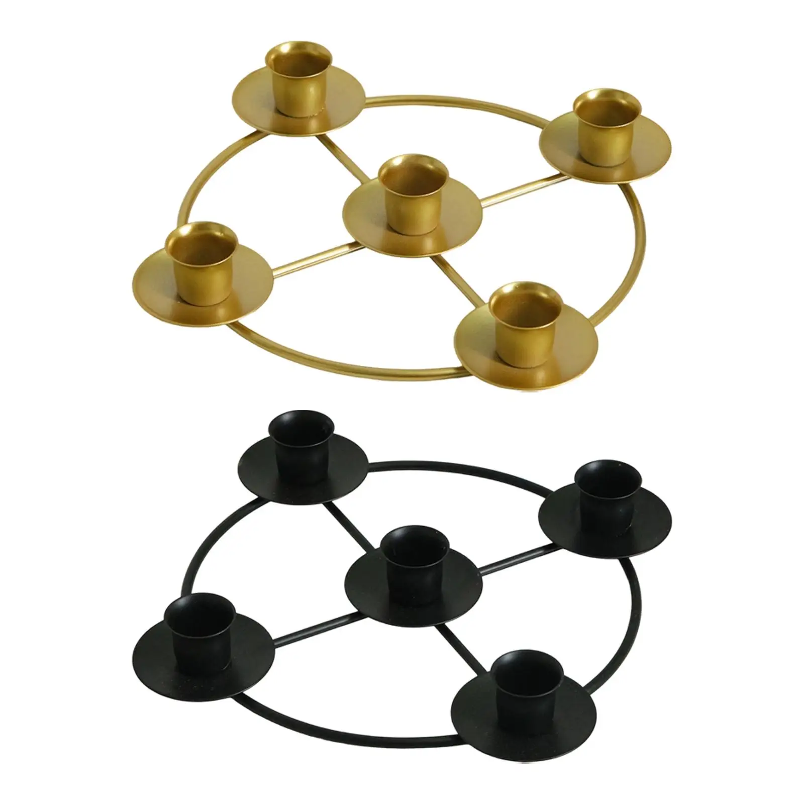 Advent Wreath for Tapper Candles Candelabra Candlestick Home Decorative Advent Christmas Candle Holder for Birthday