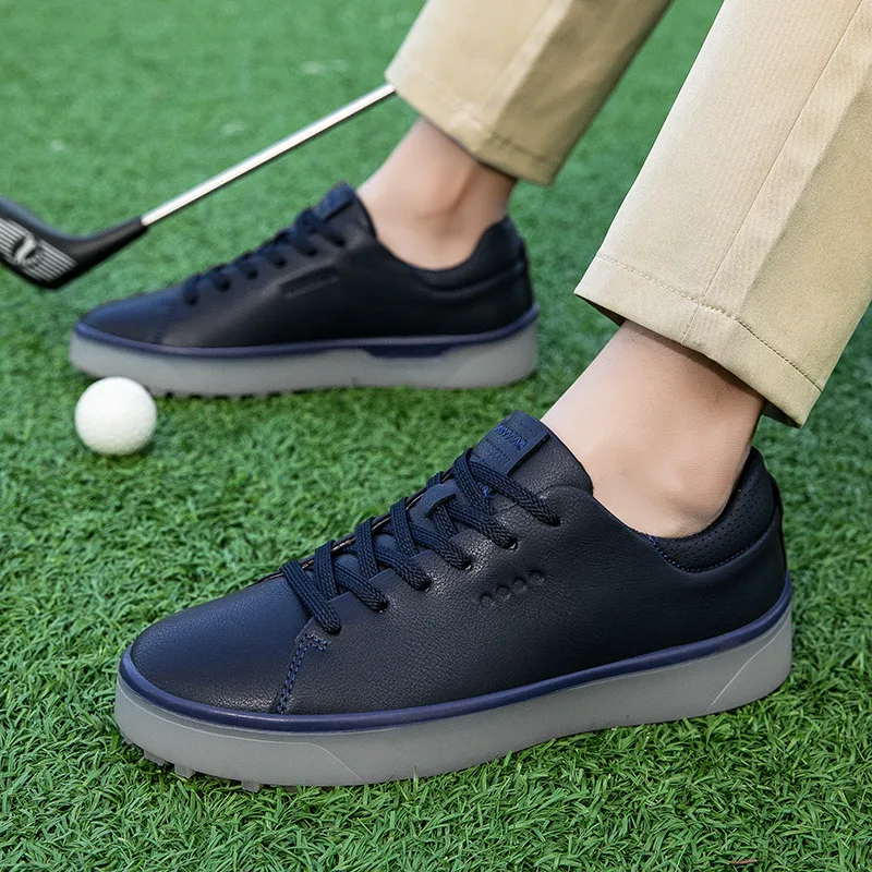 Hoge Kwaliteit Witte Mannen Golf Sneaker Maat 36-47 Outdoor Lederen Dames Golfschoenen Comfort Low Cut Trainers Man zapatos de golf