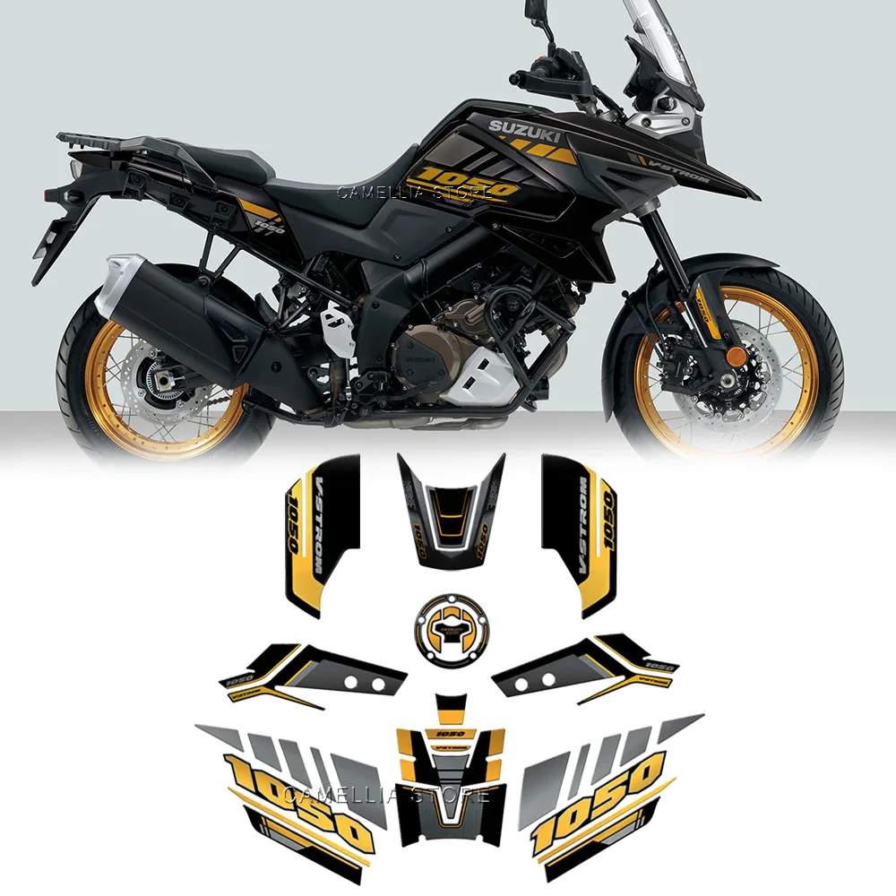 

Motorcycle Sticker Waterproof V-Strom 1050 Motorcycle Tank Pad Sticker New Motorcycle Shell Sticker Kit for Suzuki V-Strom 1050
