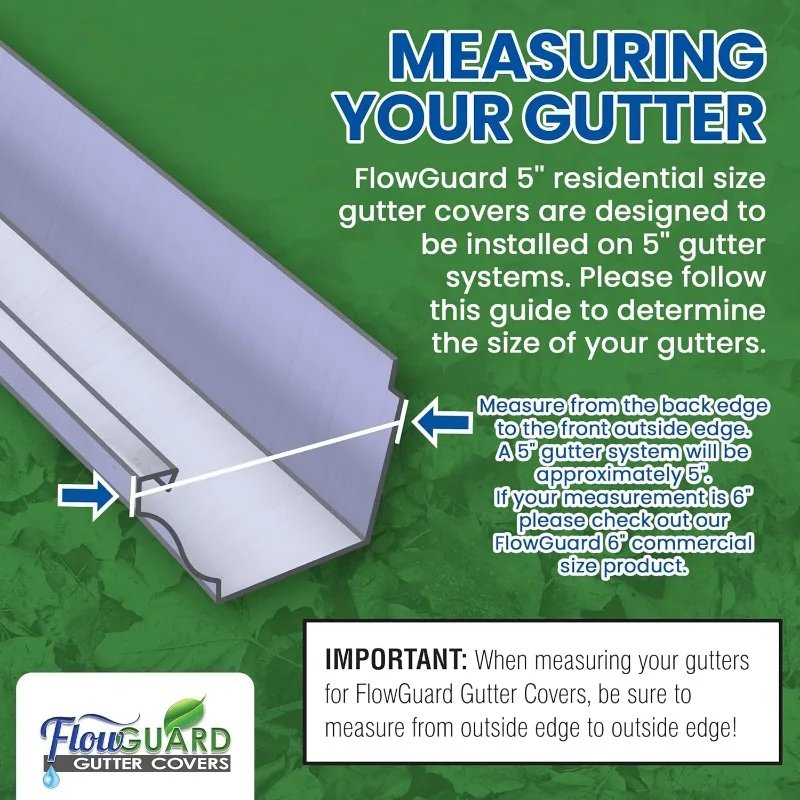 FlowGuard High Clearance Premium 50-Year Gutter Cover System - Thermal Thaw Black 5 Inch Aluminum Gutter Guards