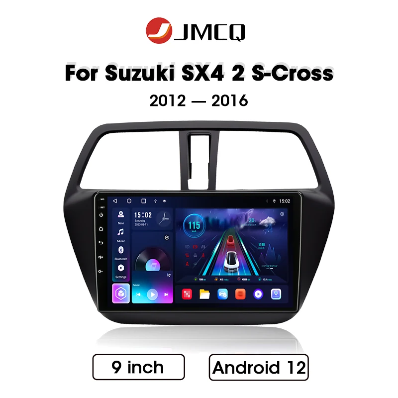 

JMCQ 9" Car Radio For Suzuki SX4 2 S-Cross S Cross 2012 2013 2014 2015 2016 2017 Android 12 Carplay Multimidia Video Player Navi