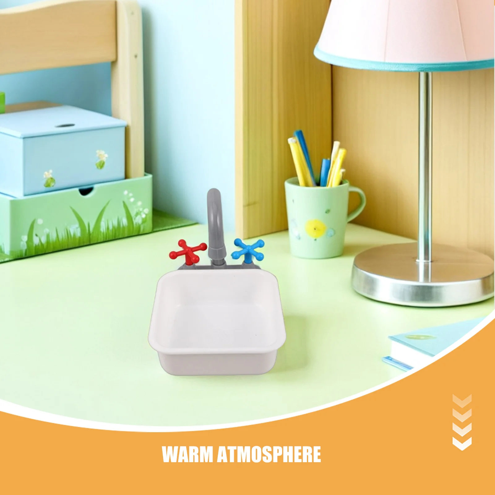 1세트 1세트 주방 수도꼭지 놀이세트 어린이용 실제같은 물 싱크대 내구성 있는 플라스틱 역할놀이 요리 놀이 게임 액세서리