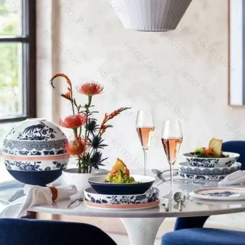 Small food ball tableware set high-value light luxury platesdishes can store tableware