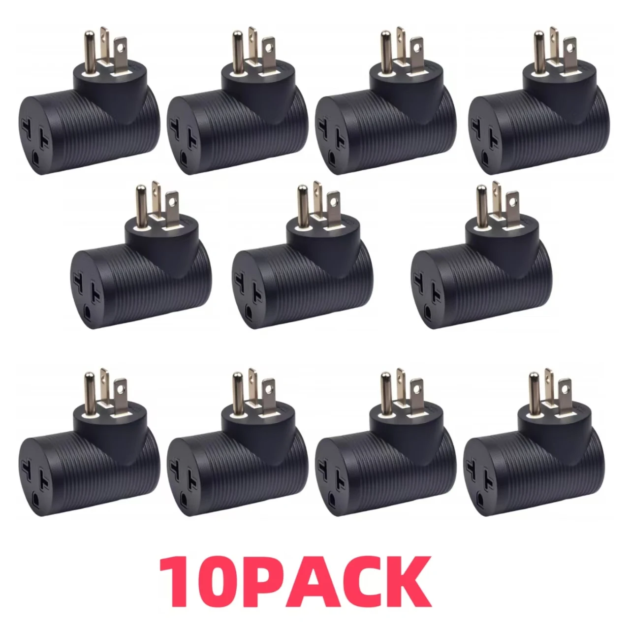 【10PACK】USA Male to Female Power Adapter 4-in-1 Female T-Blade AC Adapter Nema 6-20P to Nema 5-15R/5-20R/6-15R/20R AC Adapter