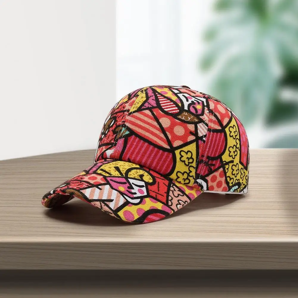 Gorra de béisbol con estampado de grafiti a la moda, sombrero de sombra de algodón para exteriores, gorras de verano para hombres y mujeres, gorra fresca con letras ajustables, gorra para senderismo