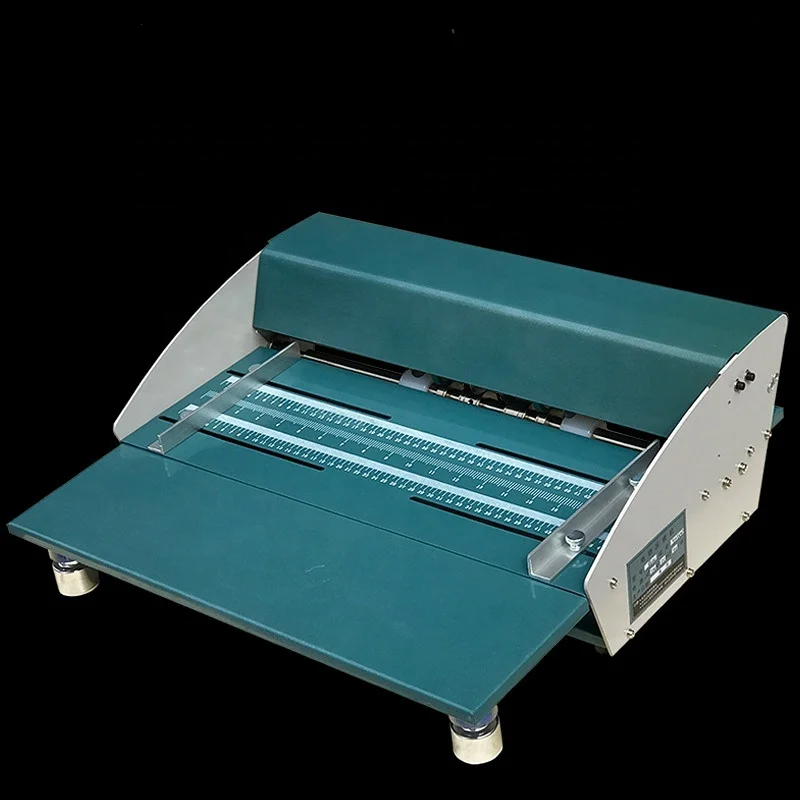 Automatic 480mm Heavy  Paper Creasing Machine with Perforating & Scoring Functions for Card/Book Folding view 3
