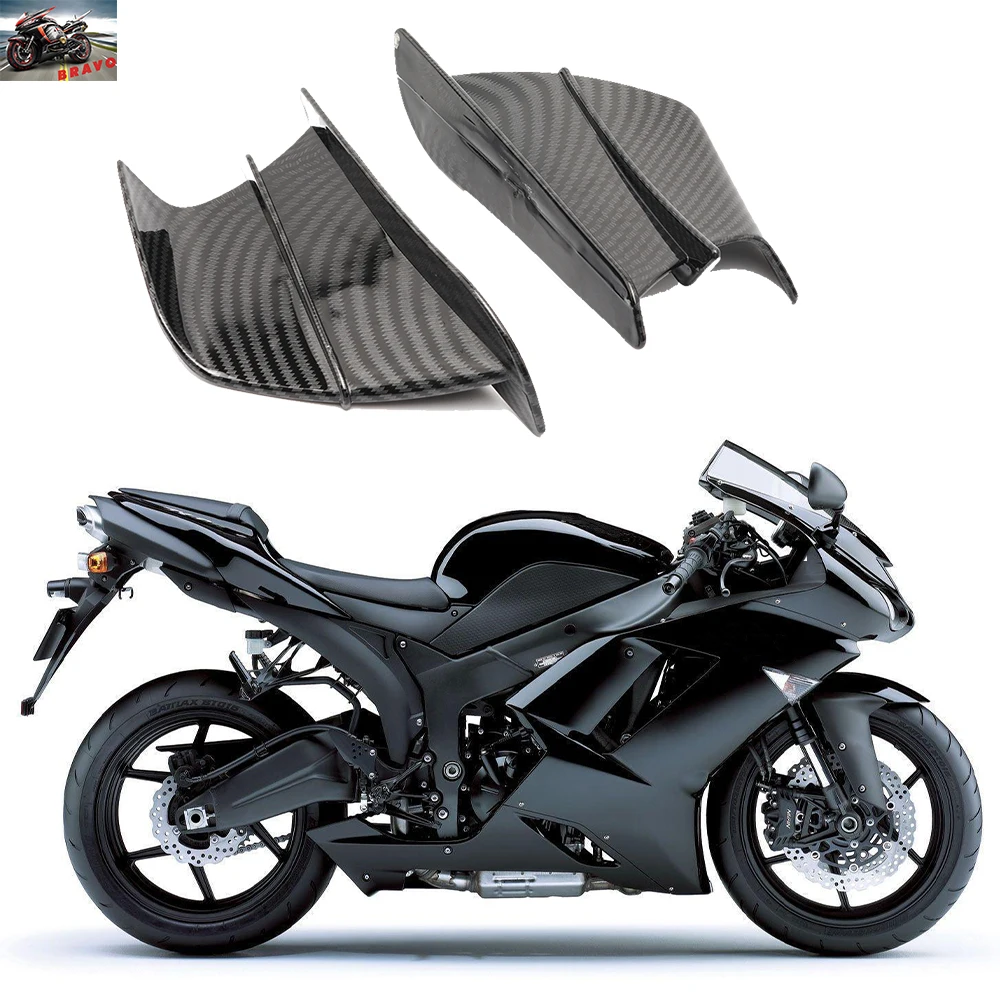 1 Pair For Kawasaki Ninja 250R 300R 300 400 650 Z300 Z400 Z900 Z H2 H2R Accessories Fairing Winglet Aerodynamic Wing Kit Spoiler