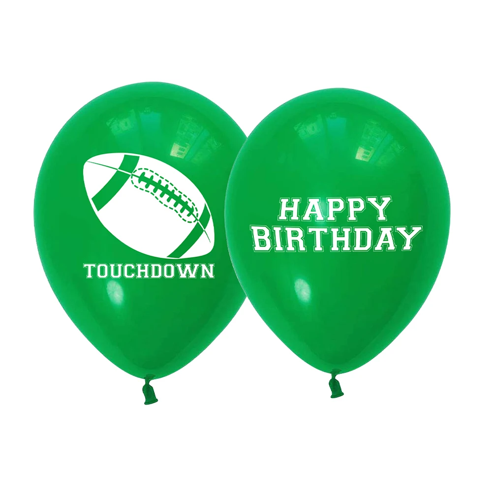 

36pcs Rugby Balloon Set Printing Latex Sports Party Supplies Vibrant Color Balloons Wall Door Window Ceiling