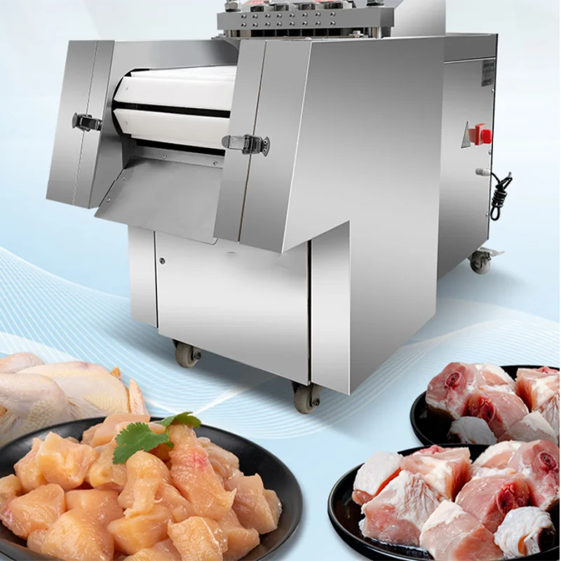 Frozen Meat Dicer Machine Beef Meat and Bone Cutting Machine Diced Frozen Meat Cutter Duck Chicken Cube Maker