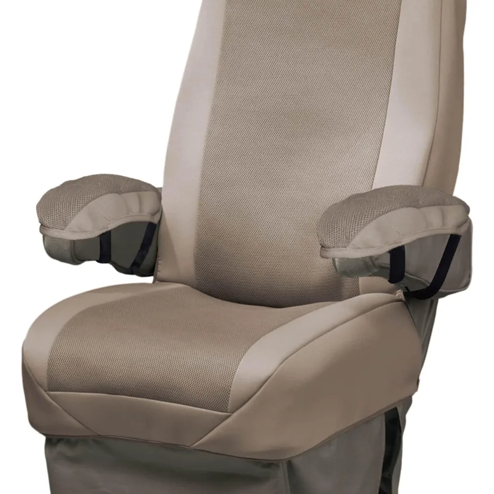 

Universal Tan Seat Cover for Single Bucket Seats in RVs and Vans