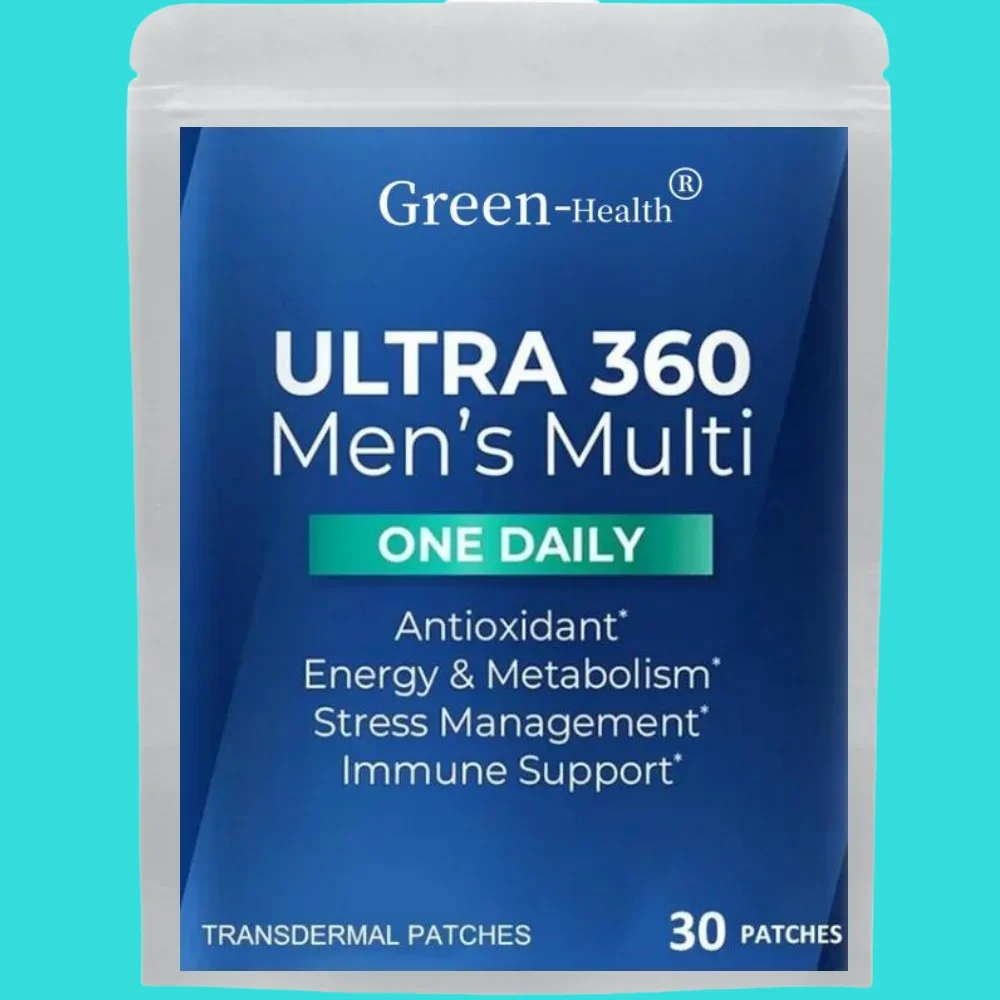 30 Patches Ultra 360 Multivitamin TRANSDERMAL PATCHES for Men with Vitamin A, C, D, E & Zinc for Energy & Immune Support