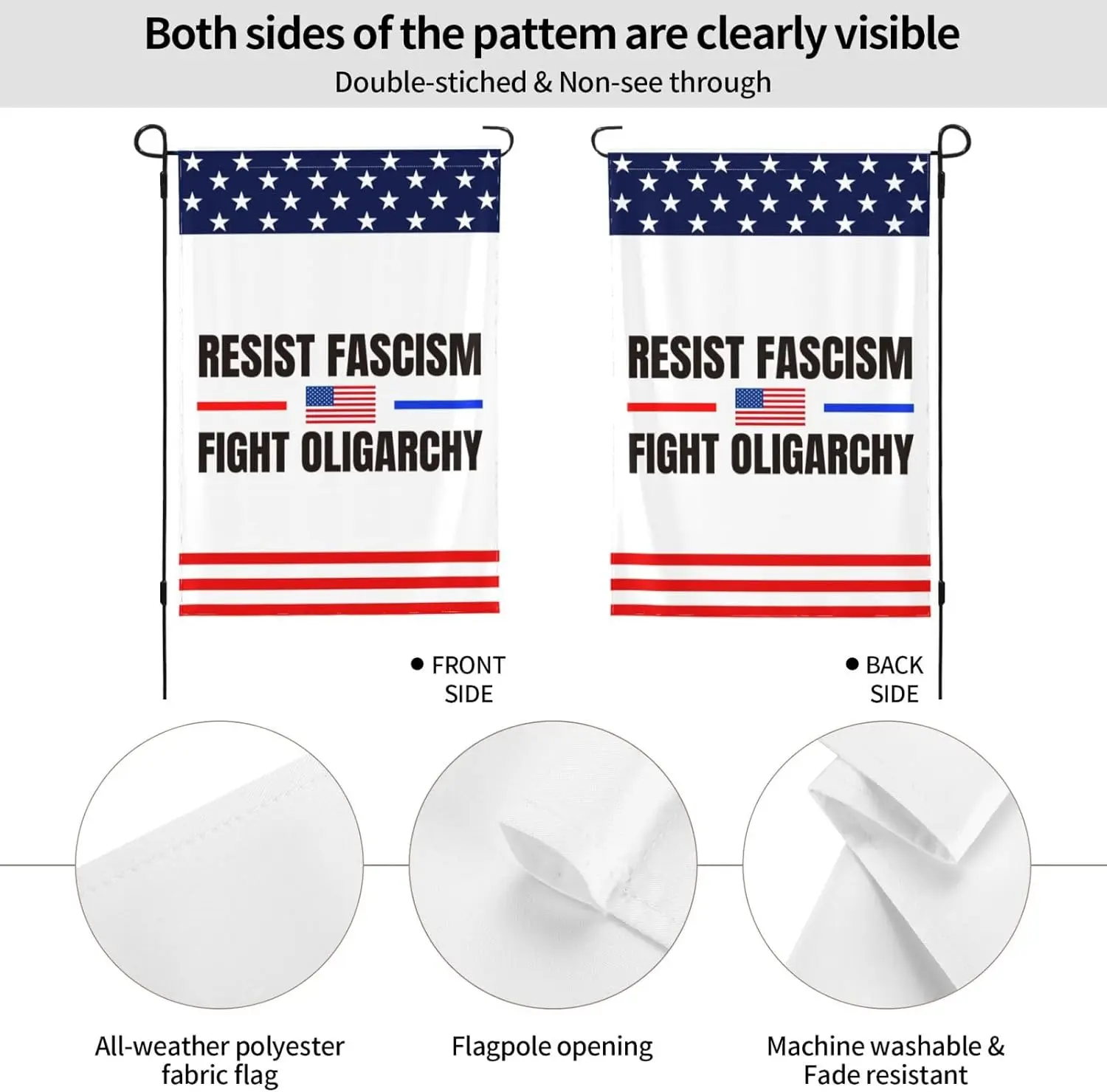 قتال أوليغارشي مقاومة اللفازية حديقة العلم 12x18 أعلام للعلم الخارجي لتزيين الفناء ، ديكور خارجي صغير AAO #4
