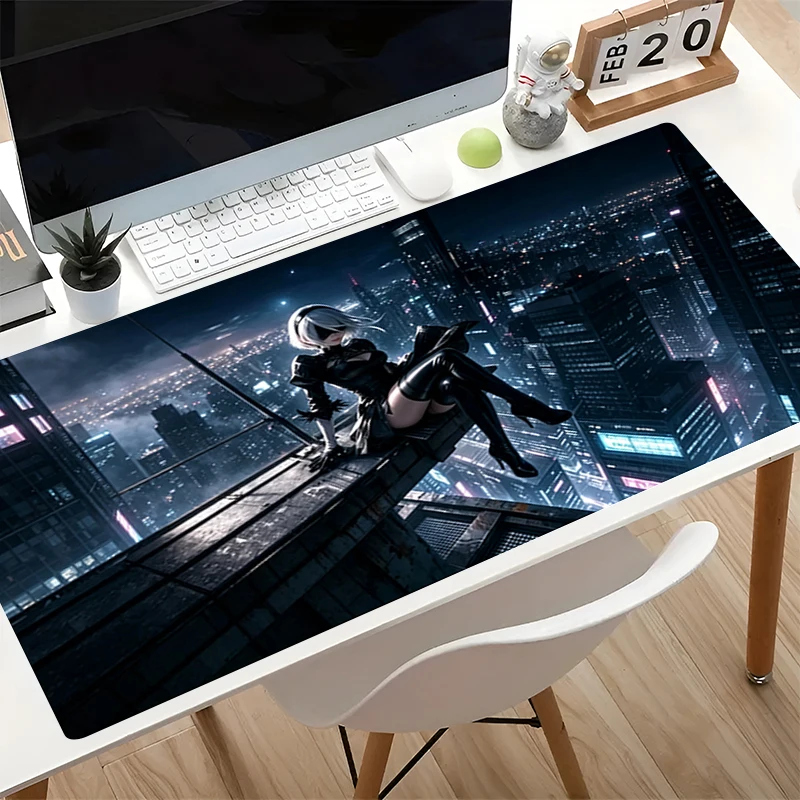 Laptop Mouse Pad N-nier Automata 2b Big Size Anime Desk Mat Gabinete Gamer Carpet Non-Slip Keyboard Pad Gaming Extended Mousepad