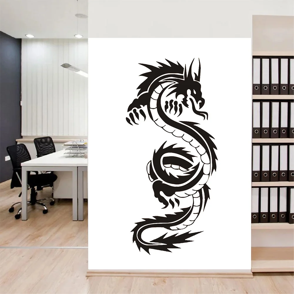 

1PC Dragon Wall Sticker Quote Vinyl Decal Art House Decor Chinese Dragon Mythical Animal Legend Dinosaur Wall Sticker