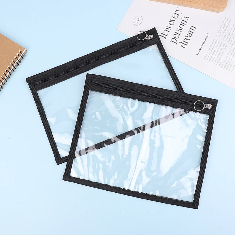 حقيبة مستحضرات التجميل بسحاب أسود شفاف للنساء أثناء السفر وحامل فرش المكياج ومنظم وحقيبة يد لأدوات الزينة #6