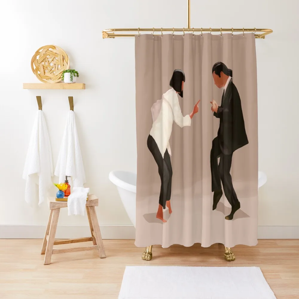 

Pulp Fiction - Twist Scene Shower Curtain Bathroom Fabric Funny Shower Transparent Bathroom Shower Curtain