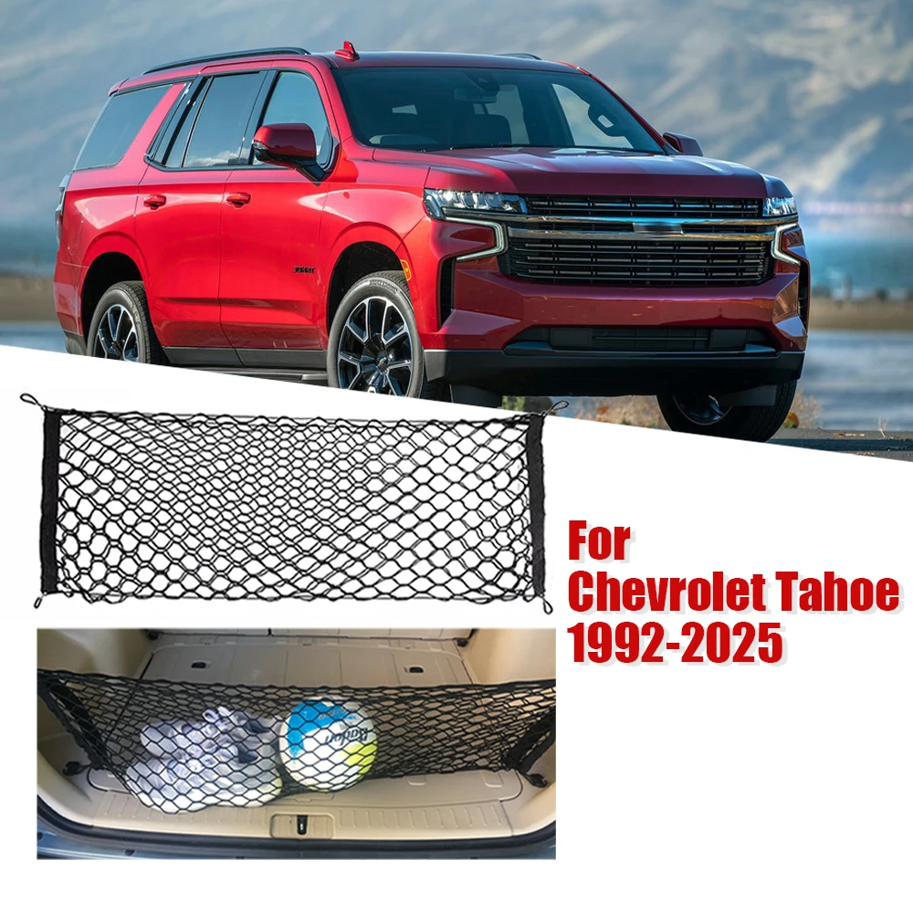 

For Chevrolet Tahoe Car Cargo Net Trunk Net Storage Bag Storage Nnet With Hooks Highly Elastic Car Rear Cargo Net