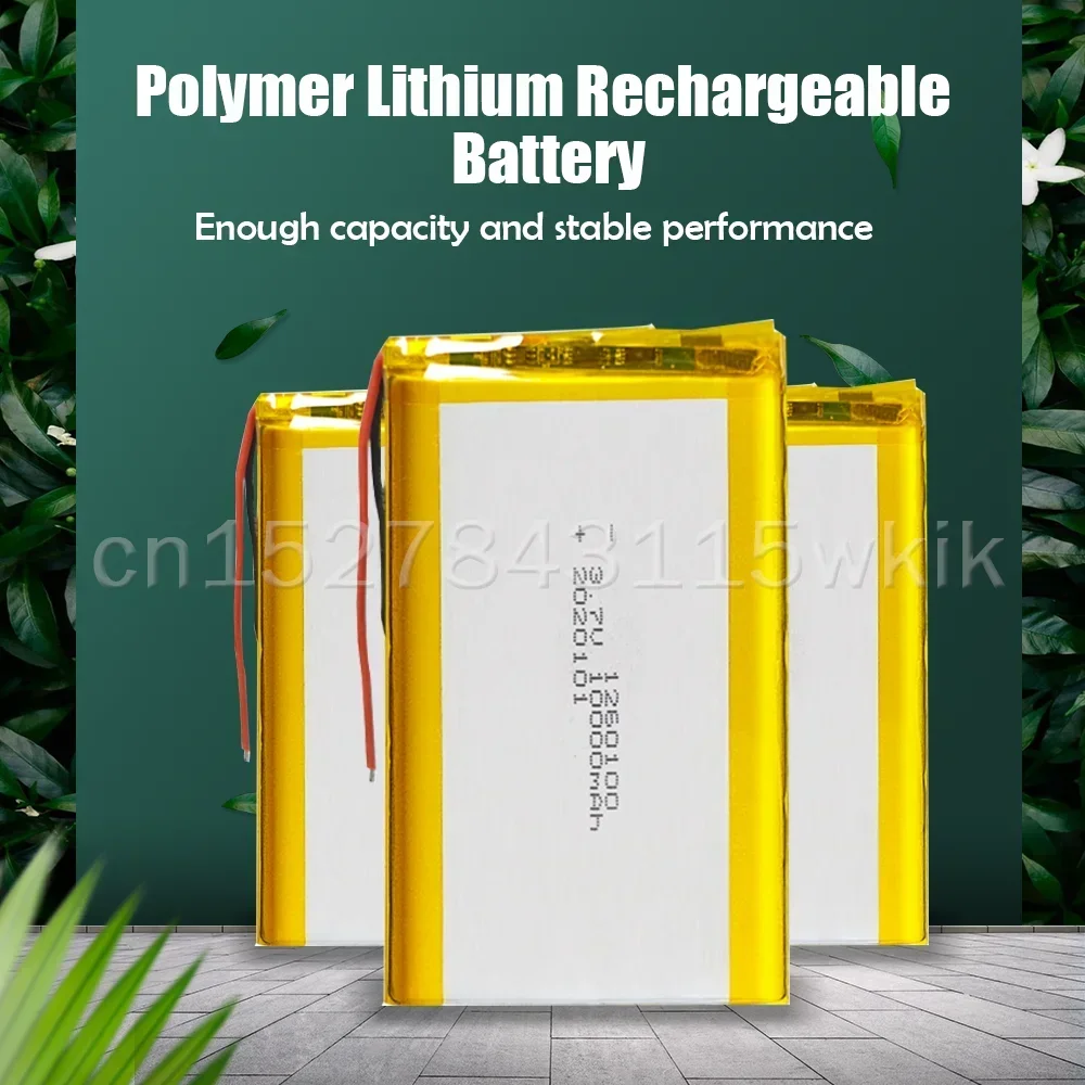 1260100 3.7V 10000mAh Rechargeable Lithium Polymer Batteries For Power Bank Table Driving Recorder Light E-book Lipo Li-ion Cell