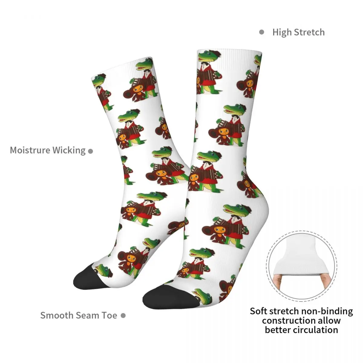 ถุงเท้าเชบูราชกาและเจนา สไตล์ฮาราจูกุ คุณภาพสูง ถุงน่องยาวทุกฤดู ของขวัญคริสต์มาสสำหรับผู้ชายและผู้หญิง