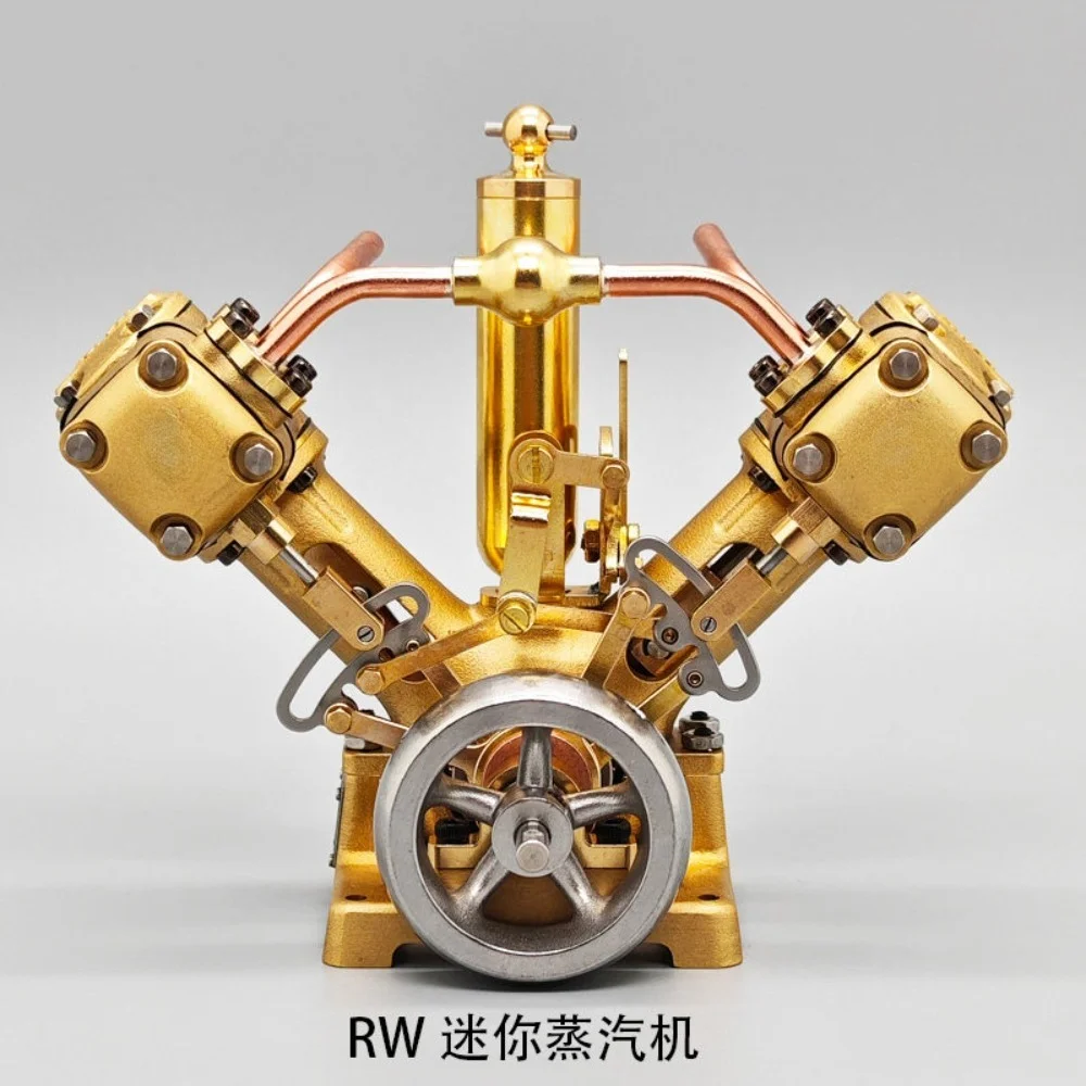 

Двигатель: Миниатюрная модель паровой машины, корабль, поезд, техника, двухцилиндровый паровой двигатель, украшения для дома