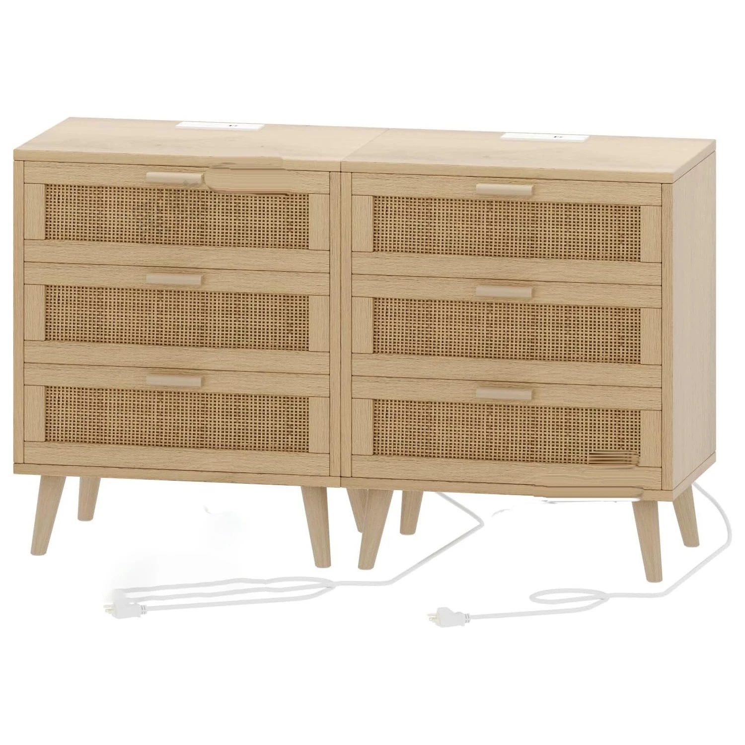 //Hot Selling Rattan Design 3drawer Chest Modern Simple Bedroom Home Multifunctional Storage Cabinet