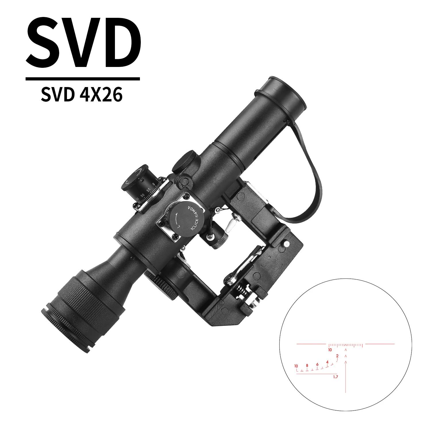 

SVD4x26 PSO Tactical Riflescope Red Illuminated Scope for Hunting Rifle Scope Shooting Ak Scope Red Dot Optics Hunting