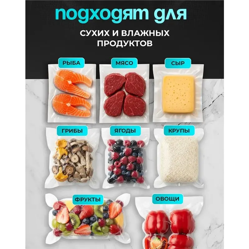HLZS-Universal 5-Pack 28Cm X 5M Embossed Vacuum Sealer Rolls For Food Storage For Home& Commercial Use Bag