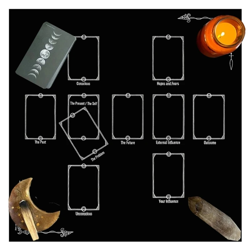 Brettspiel-Pad, astrologische Orakel-Tischdecke, Kartenmatte, Wahrsagerei-Tischdecke