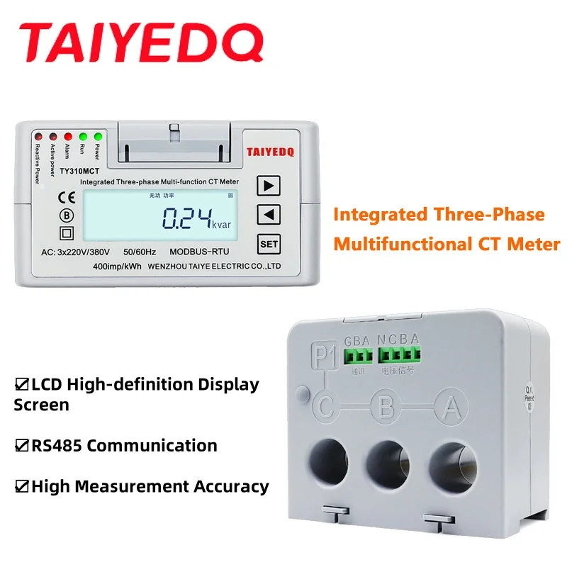 

TY310MCT 100Type Din Rail Integrated Three-Phase Multifunctional CT Meter For Measuring High Current