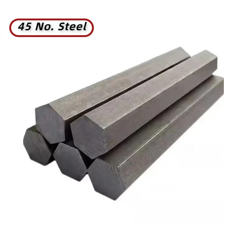 1/2Pcs Length 500mm 45 No. Steel Hexagonal Bar Hexagonal Opposite Side 5 6 7 8 9 10 11 12 13 14-17mm Customizable Tools