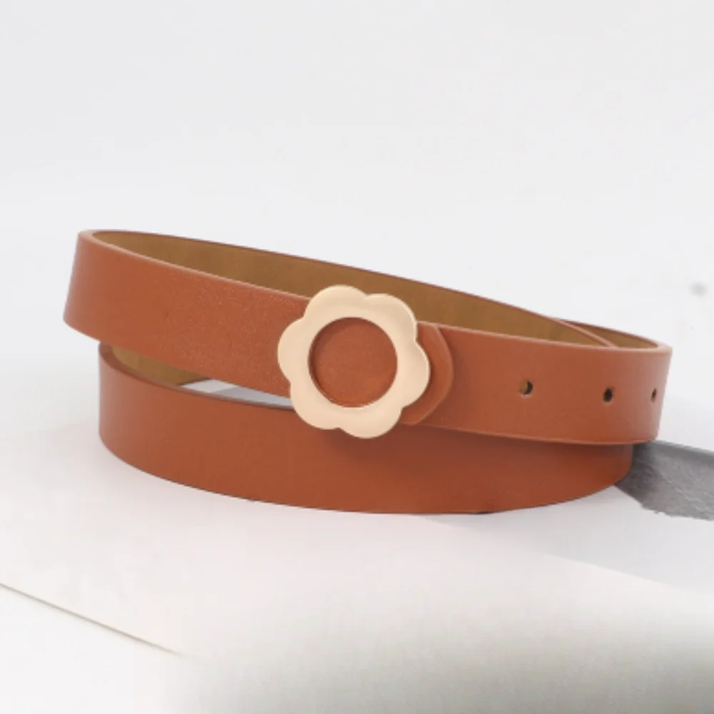 حزام جلد PU رفيع للنساء مع مشب - مراجعة Formal Belt Leather Thin وسعره
