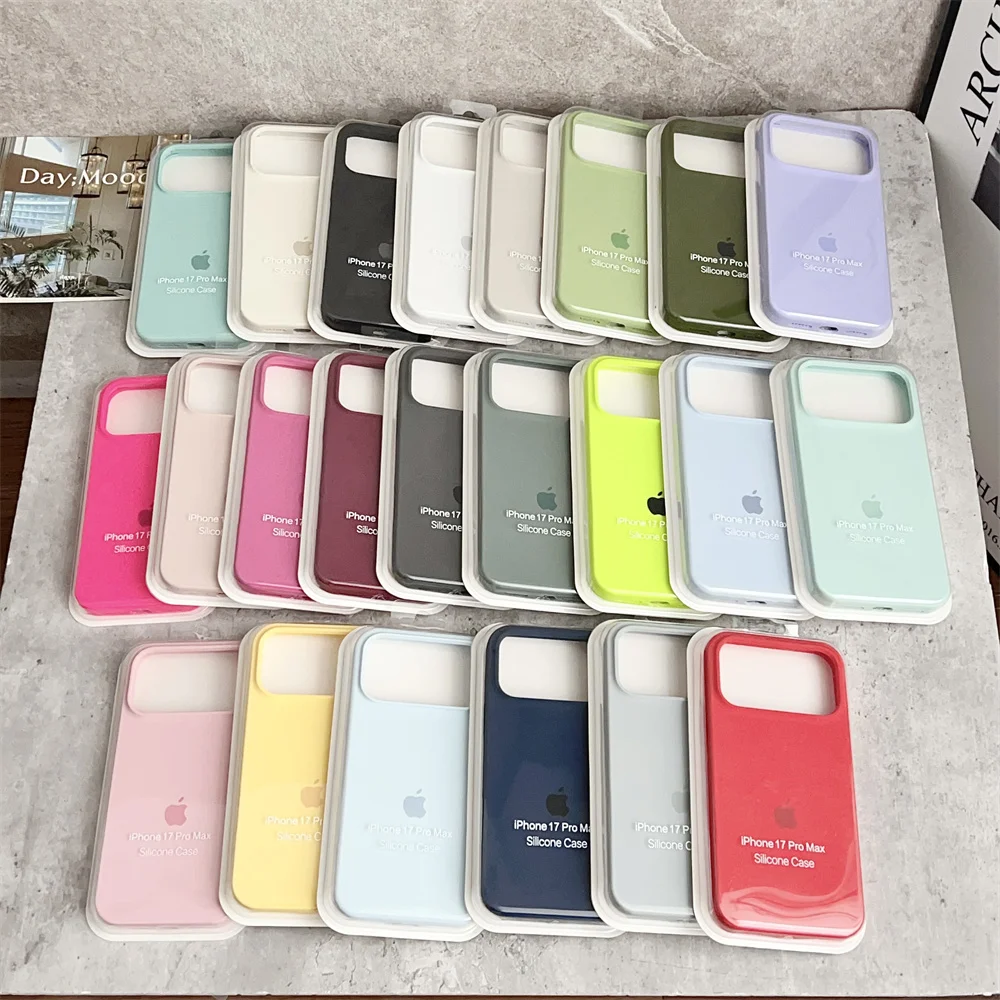 for iPhone 17 16 Pro Max Liquid Silicone Logo Phone Case For Apple 16 13 12 15 17 Pro Max 14 17Pro 11 Cover Soft Cases with Box view 6