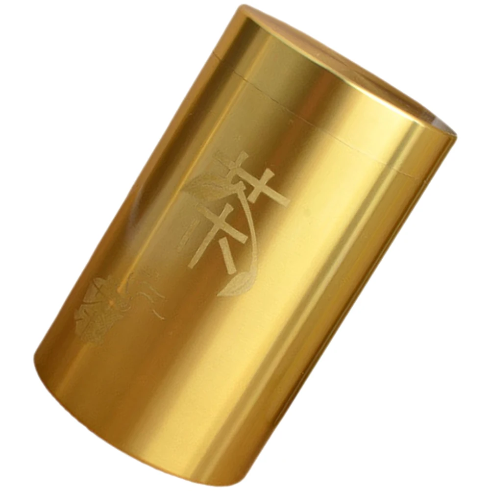 

1pcs Tea Container For Loose Leaf Tea Storage Airtight Coffee Canister Kitchen Organizer Jar Brass Tin Home Office Use