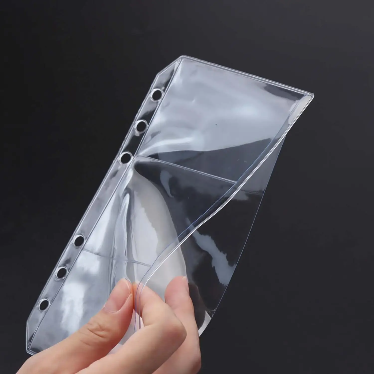 

Новинка, 10 шт., двусторонние рукава для переплета формата А6, 1 сетка/3 сетки, прозрачные защитные пленки для страниц, защитные карманы для листов из ПВХ с левой стороны