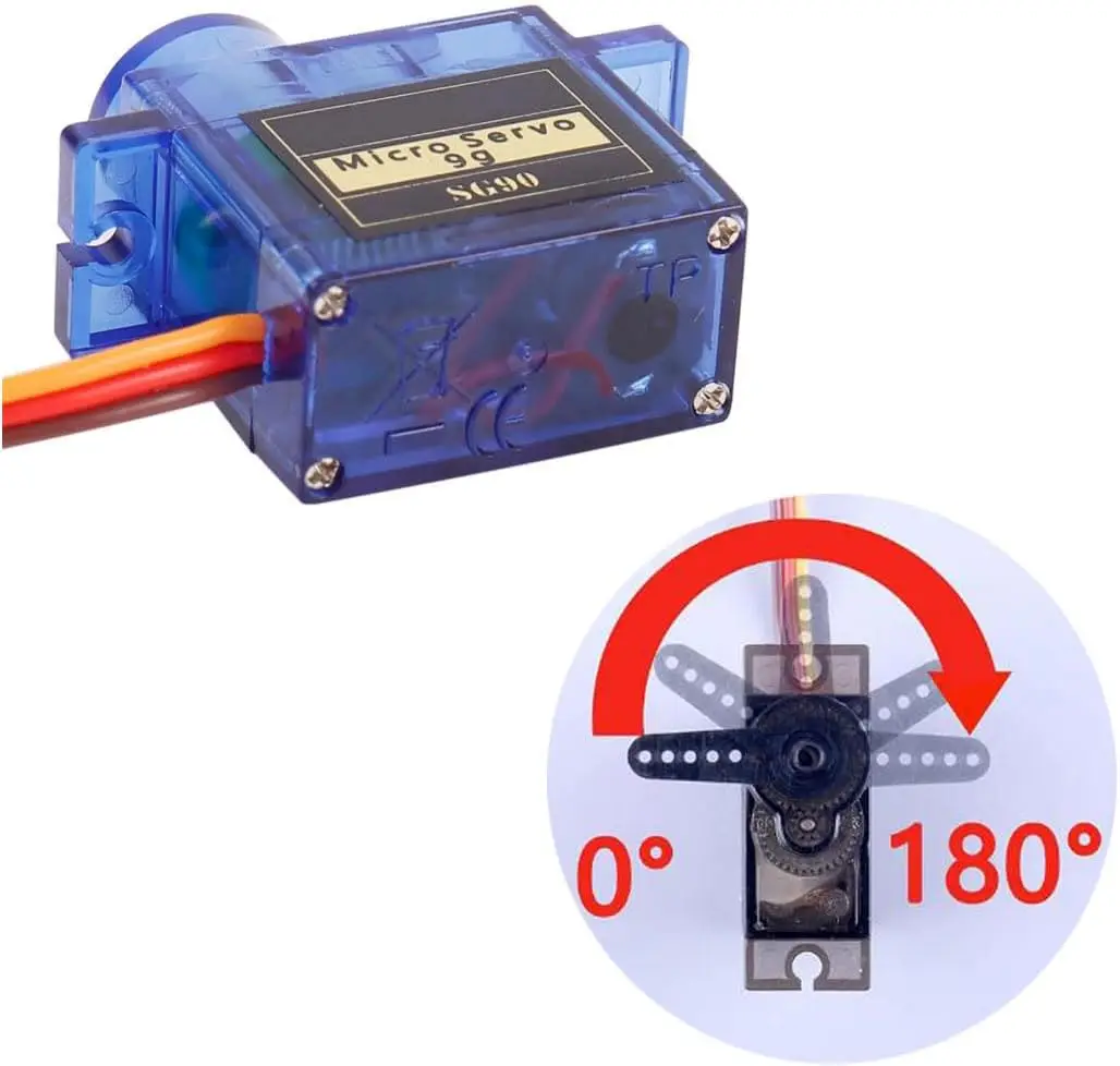 1Zestaw kontrolera testera serwomotoru RC + serwomechanizm 180 stopni 9g z uchwytem na baterię 6V do robotyki RC Samochody Helikoptery Samoloty