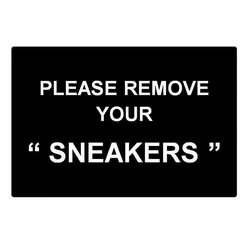 Custom Door Mat Doormat 40x60cm Flannel Fabric PLEASE REMOVE YOUR SNEAKERS Anti-Slip Floor Carpet Indoor Rug Home Decoration