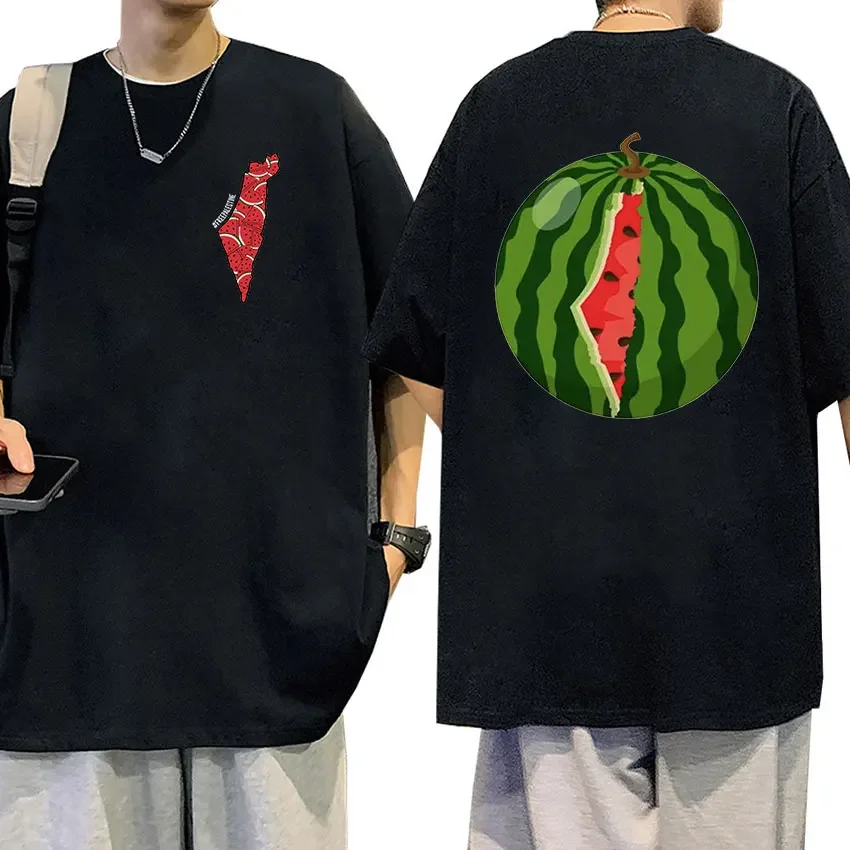 Interestingly this is not a watermelon patterned T-shirt. High quality fashionable clothing T-shirtsummer casual oversized