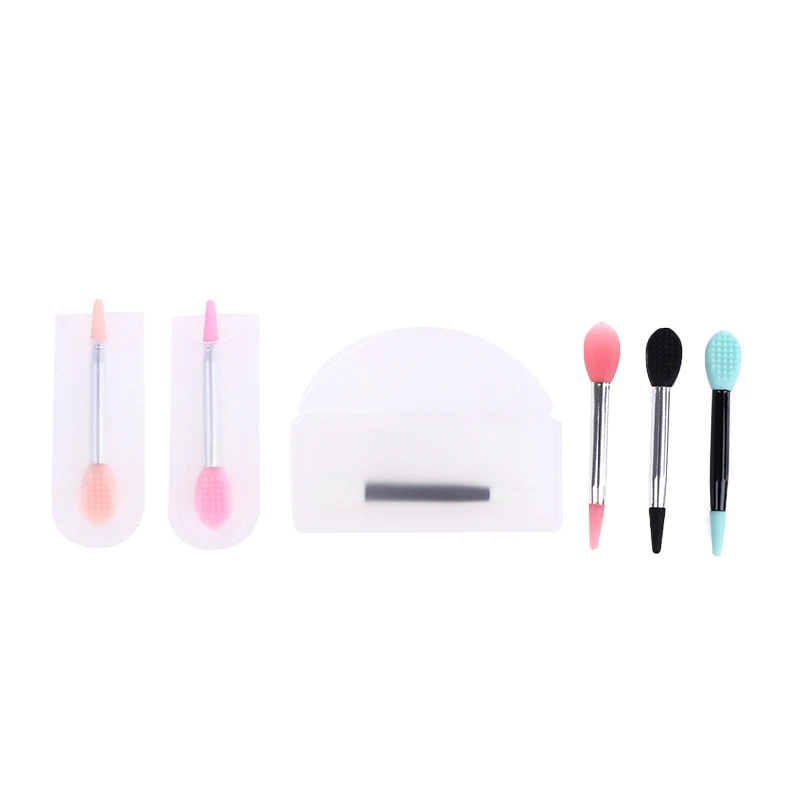 1Pcs Soft Silicone Lip Balms Lip Mask Brush With Sucker Dust Cover Lipstick Cosmetic Makeup Brushes Lipstick Brush Storage Box